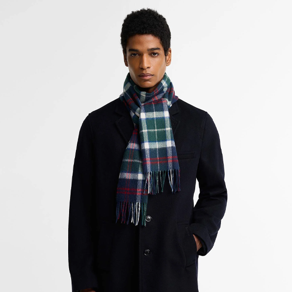 Barbour WOOL CASHMERE TARTAN Unisex Adults Regular Evergreen Tartan