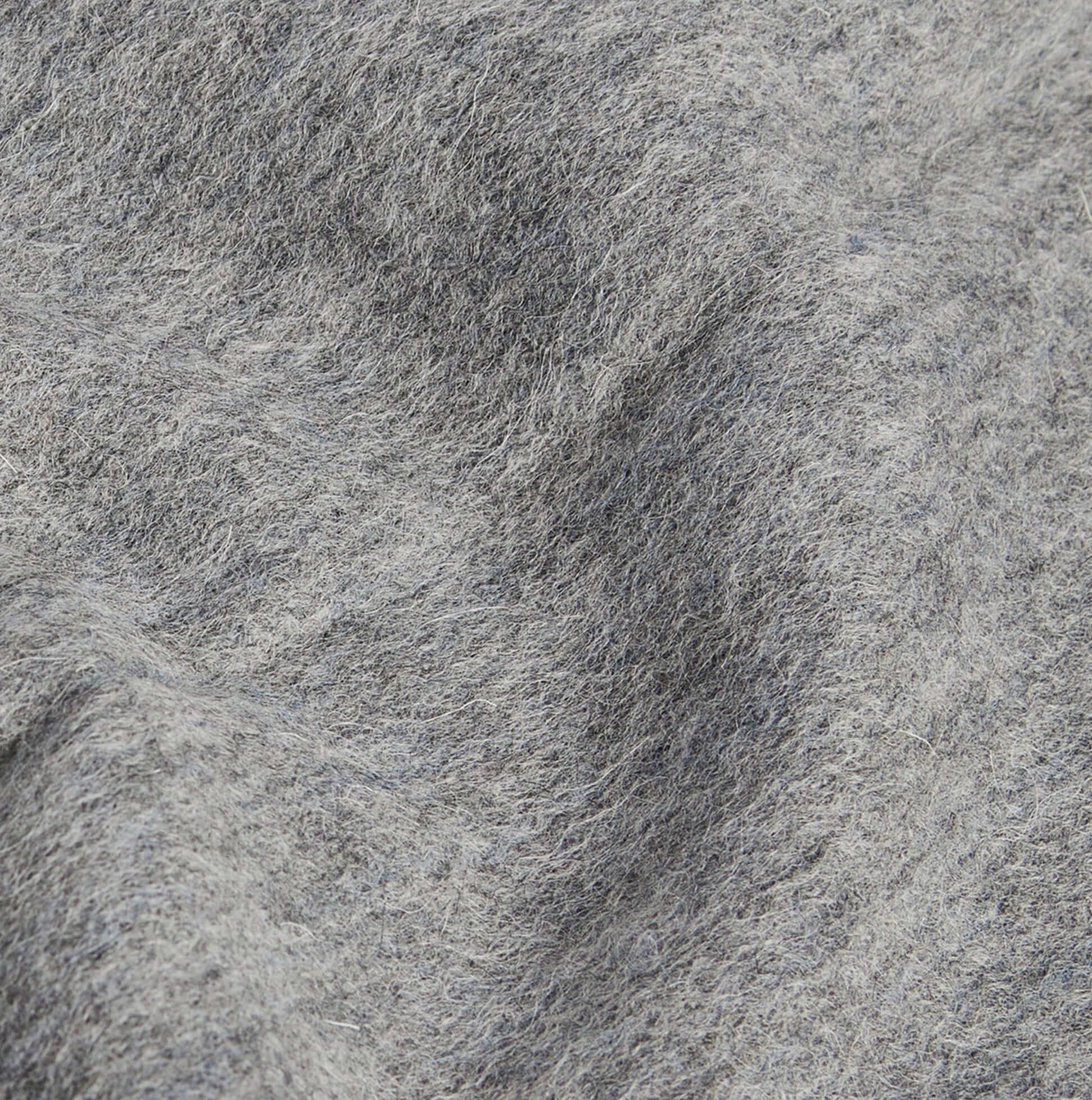 Barbour PLAIN LAMBSWOOL Mens Winter Grey Marl close-up view of soft lambswool fabric texture in grey