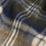 Barbour NEW CHECK Unisex Adults Tartan Scarf Sand Beige Plaid detail view showing fabric texture and checked pattern.
