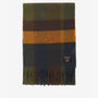 Barbour WESTERDALE Scarf Unisex Adults Classic front view showcasing oversized check design in green and gold.