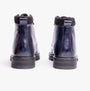 Base London PANZER Mens Casual Boots Blue rear view showing ankle height and rubber sole construction.