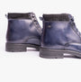 Base London PANZER Mens Casual Boots Blue back view showcasing leather upper and lace-up design.
