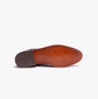 Base London SCRIPT Mens Leather Derby Shoes Navy bottom view showing the sole design and material details.