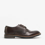Base London WAYNE Mens Shoes Cocoa side view showing leather derby design and lace-up closure.