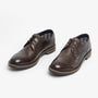 Base London WAYNE Mens Shoes Cocoa front view showing derby design and leather upper.