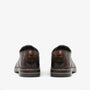 Base London WAYNE Mens Shoes Cocoa back view showing leather upper and low top design.