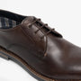 Base London WAYNE Mens Shoes Cocoa side view showing leather upper and lace-up closure.