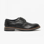 Base London WAYNE Mens Shoes Grey side view showcasing leather upper and lace-up design.