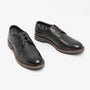 Base London WAYNE Mens Shoes Grey side view showing lace-up Derby shoes with leather upper and rubber sole.