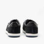 Base London DOUGIE Mens Shoes Navy rear view showing soft leather and suede finish with contrasting sole design.
