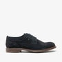 Base London ONYX Mens Brogues Shoes Navy side view showcasing suede upper and lace-up design.