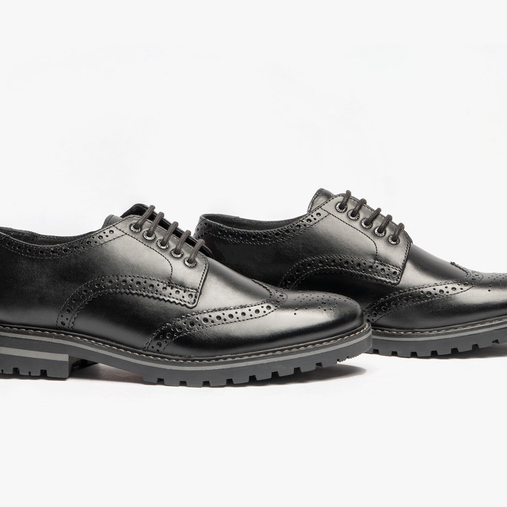 Base London GIBBS WAXY Mens Formal Lace Up Shoes Black side view, showcasing elegant leather upper and lace-up design.