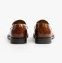 Base London KENNEDY Mens Shoes Burnt Tan rear view showing polished leather and low top design.