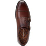 Base London DIABLO Mens Shoes Brown top view showing the monk style design and buckle features.