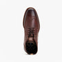 Base London HEMLOCK Mens Boots Brown top view with lace-up detail and brogue design.