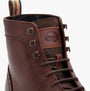 Base London HEMLOCK Mens Boots Brown detail view showing lace-up closure and leather texture.