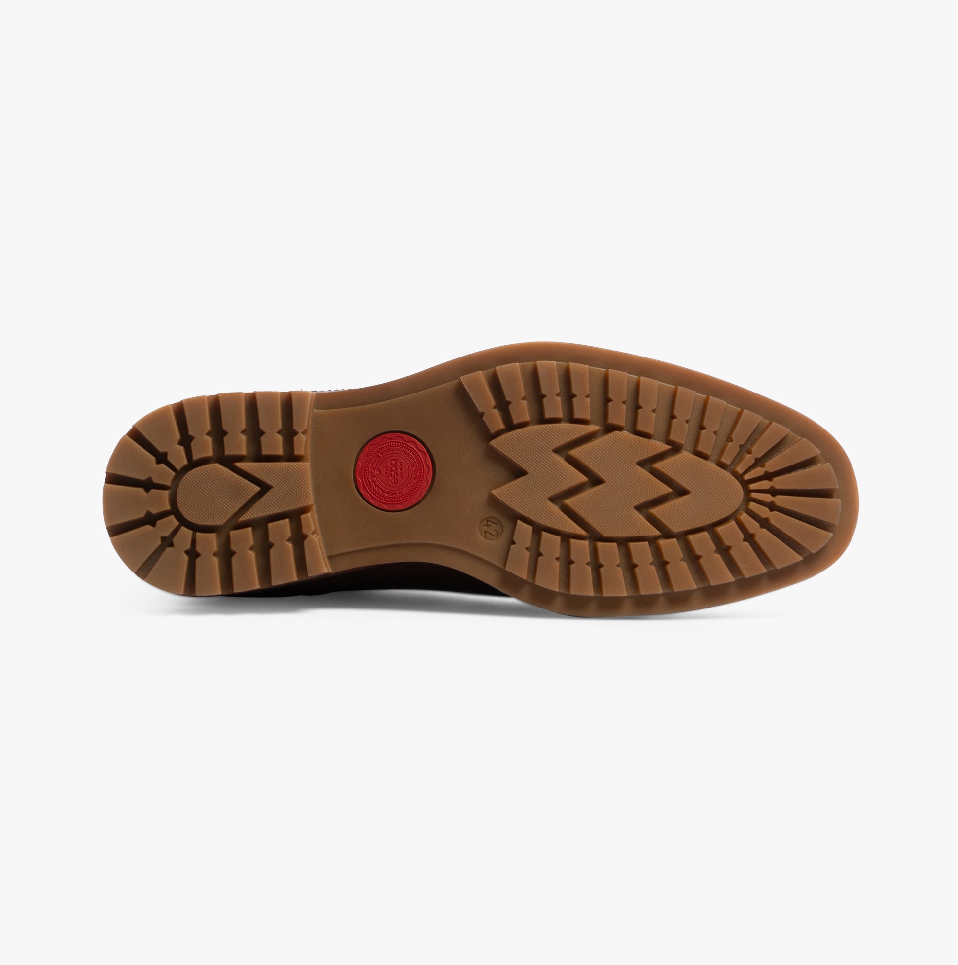 Base London DOUGLAS Mens Boots Brown bottom view showing rubber sole and tread pattern.