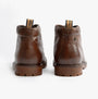 Base London CANMORE Mens Boots Brown rear view showing leather ankle boots with block heel and lace-up design.