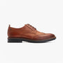 Base London NASHVILLE Mens Shoes Tan side view showing leather upper and lace-up design.