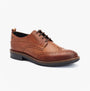 Base London NASHVILLE Mens Shoes Tan side view showing leather upper and lace-up design.