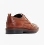 Base London NASHVILLE Mens Shoes Tan side view showing leather upper and detailed brogue design.