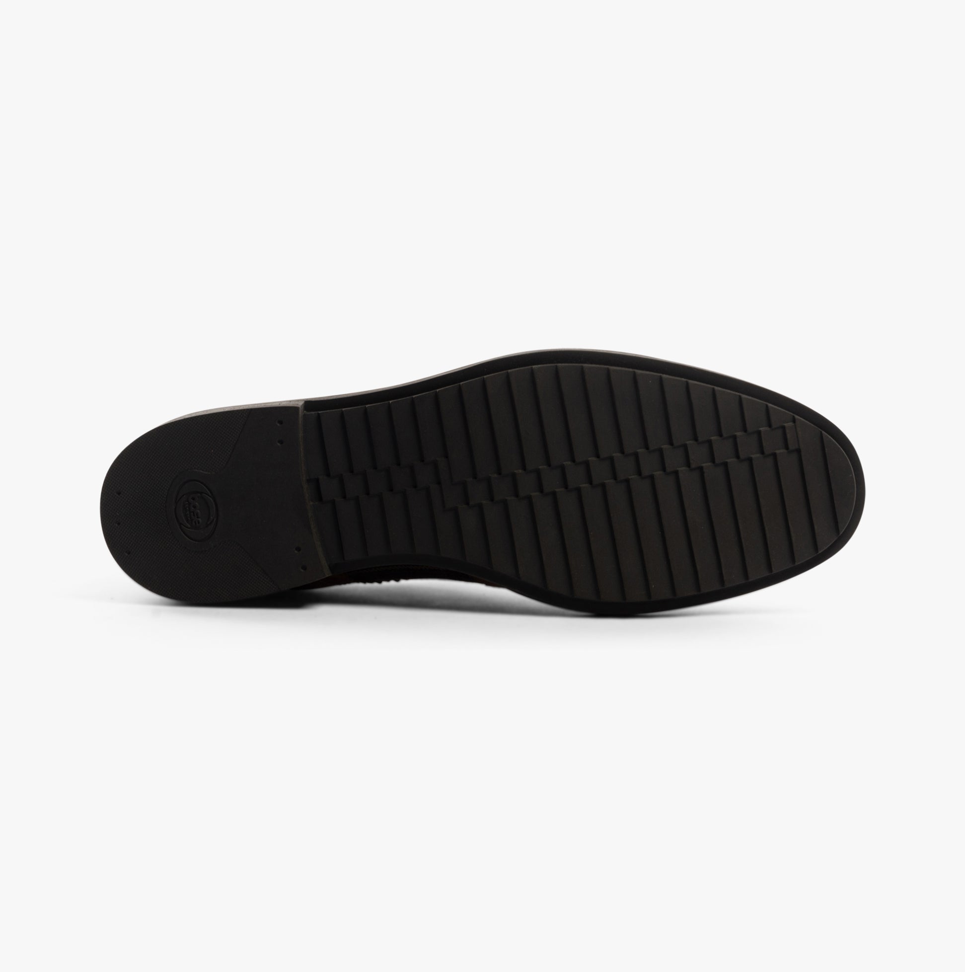 Base London NASHVILLE Mens Shoes Tan/Check bottom view showing rubber sole detail and tread pattern.