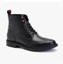 Base London DEALER Mens Boots Black side view showing lace-up closure and detailed leather upper.