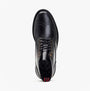 Base London DEALER Mens Boots Black top view showcasing leather and lace-up design.