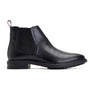 Base London RANGER Mens Boots Black side view showing sleek leather upper and block heel.
