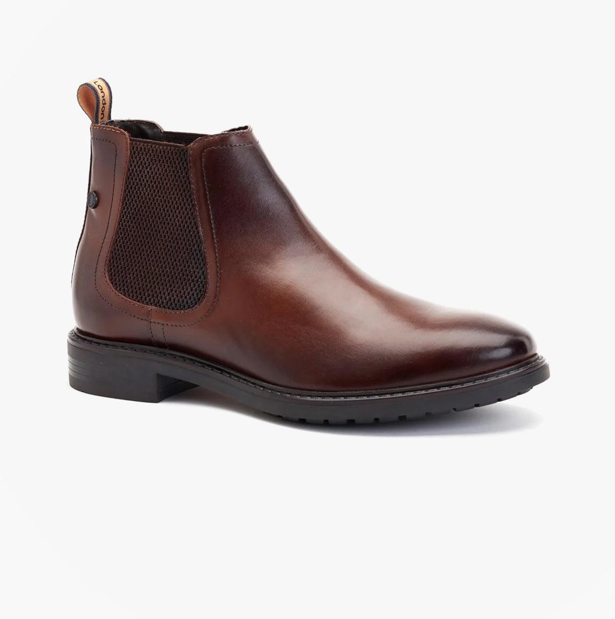 Base London RANGER Mens Boots Brown side view showing leather upper and pull-on design.