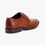 Base London TWAIN Mens Shoes Tan back view showing leather upper and lace-up design.