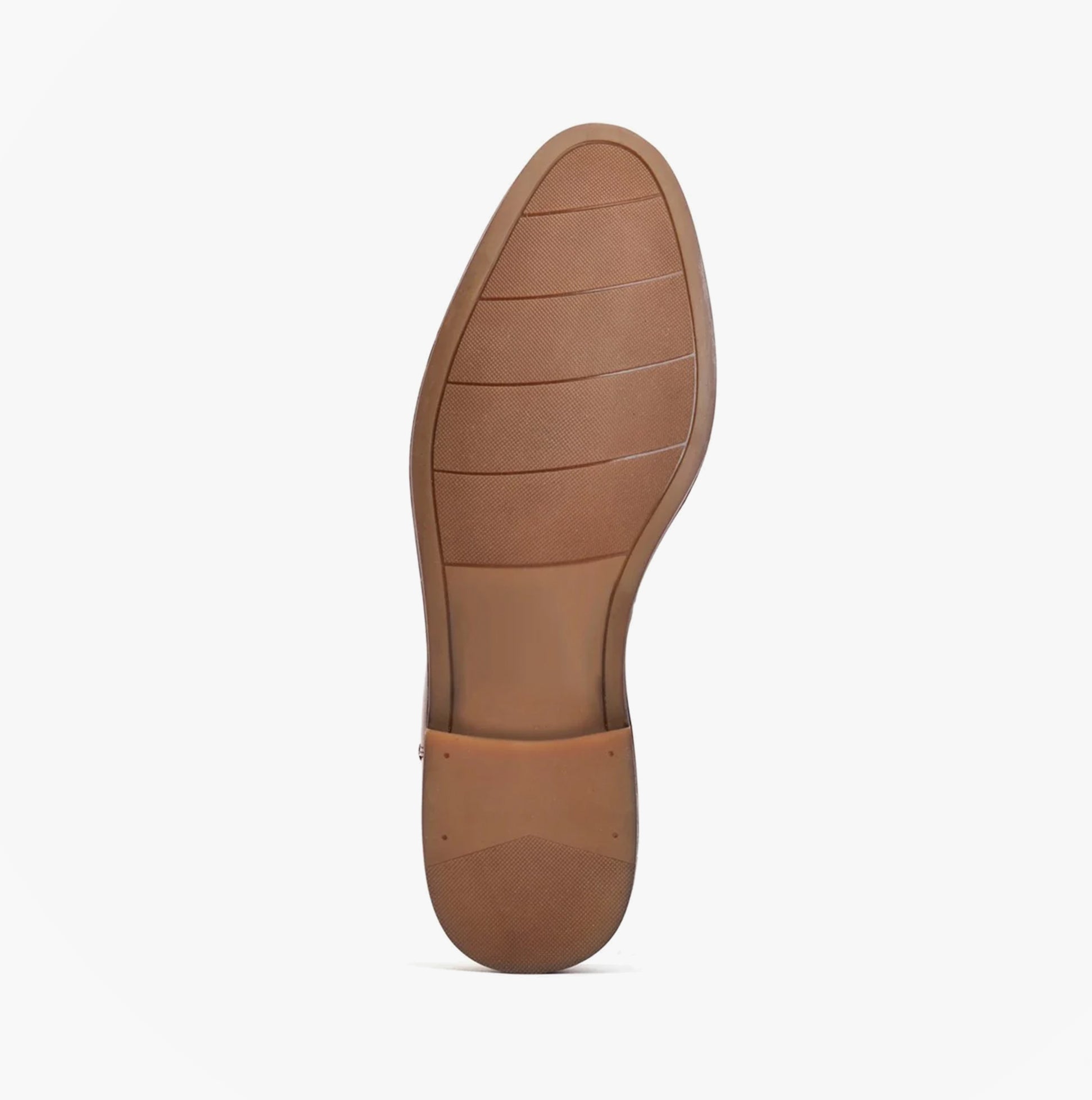 Base London TWAIN Mens Shoes Tan bottom view showing the rubber sole and tread pattern.