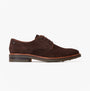 Base London MAWLEY Mens Shoes Brown side view showing suede upper and lace-up design.