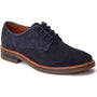 Base London MAWLEY Mens Shoes Navy side view showing suede upper and lace-up design.