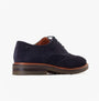 Base London HATFIELD Mens Shoes Navy side view showcasing suede upper and lace-up design.