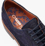 Base London HATFIELD Mens Shoes Navy detail view showing suede upper and lace-up closure.