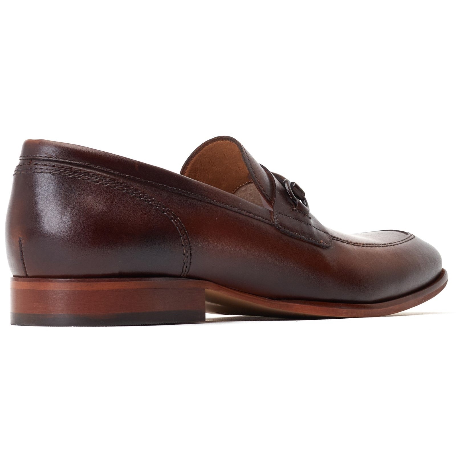Base London RUSSO Mens Shoes Brown side view showing leather upper and low heel design.