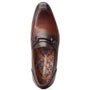 Base London RUSSO Mens Shoes Brown top view loafer style leather upper with buckle detail