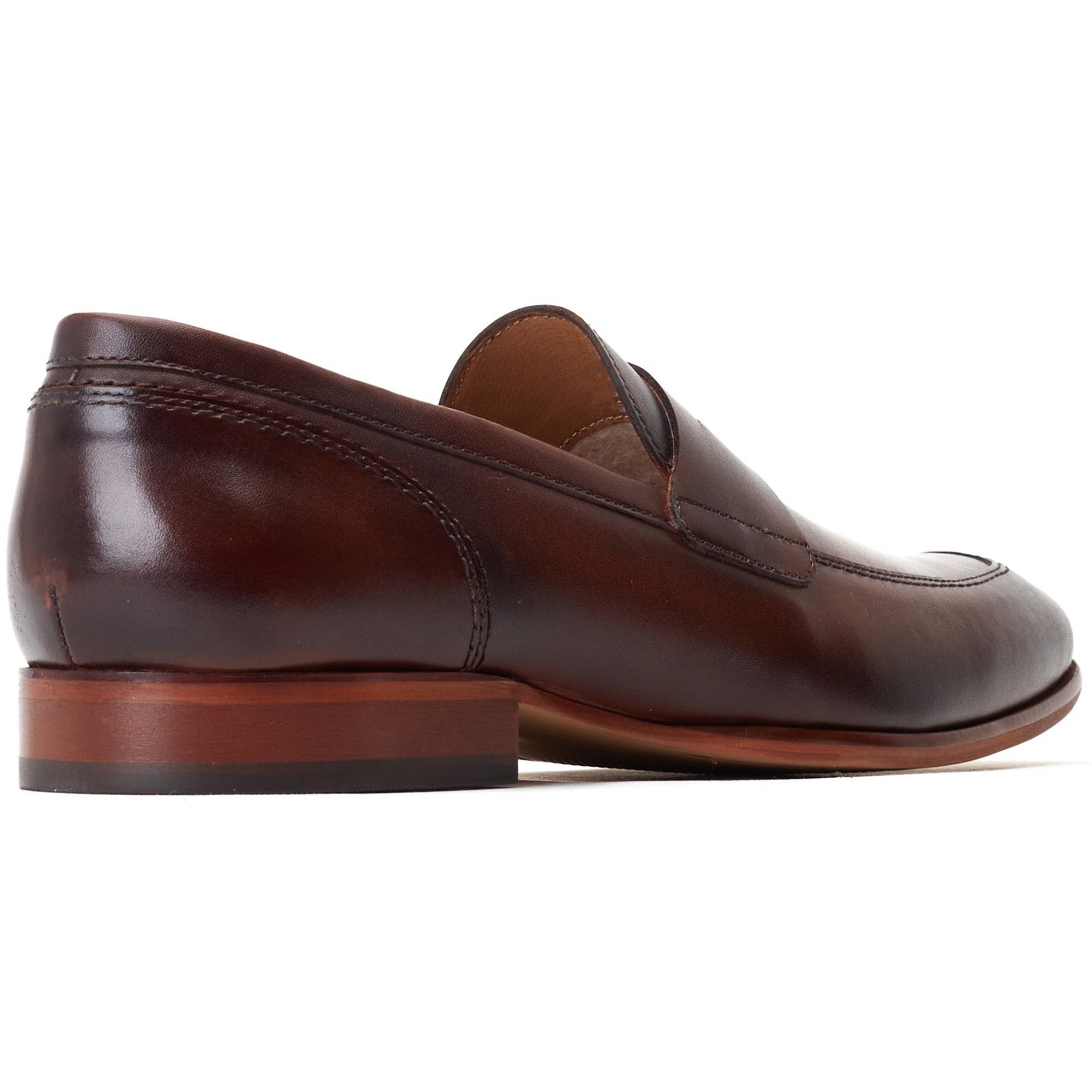 Base London BRUNO Mens Shoes Brown side view showing leather upper and slip-on design.