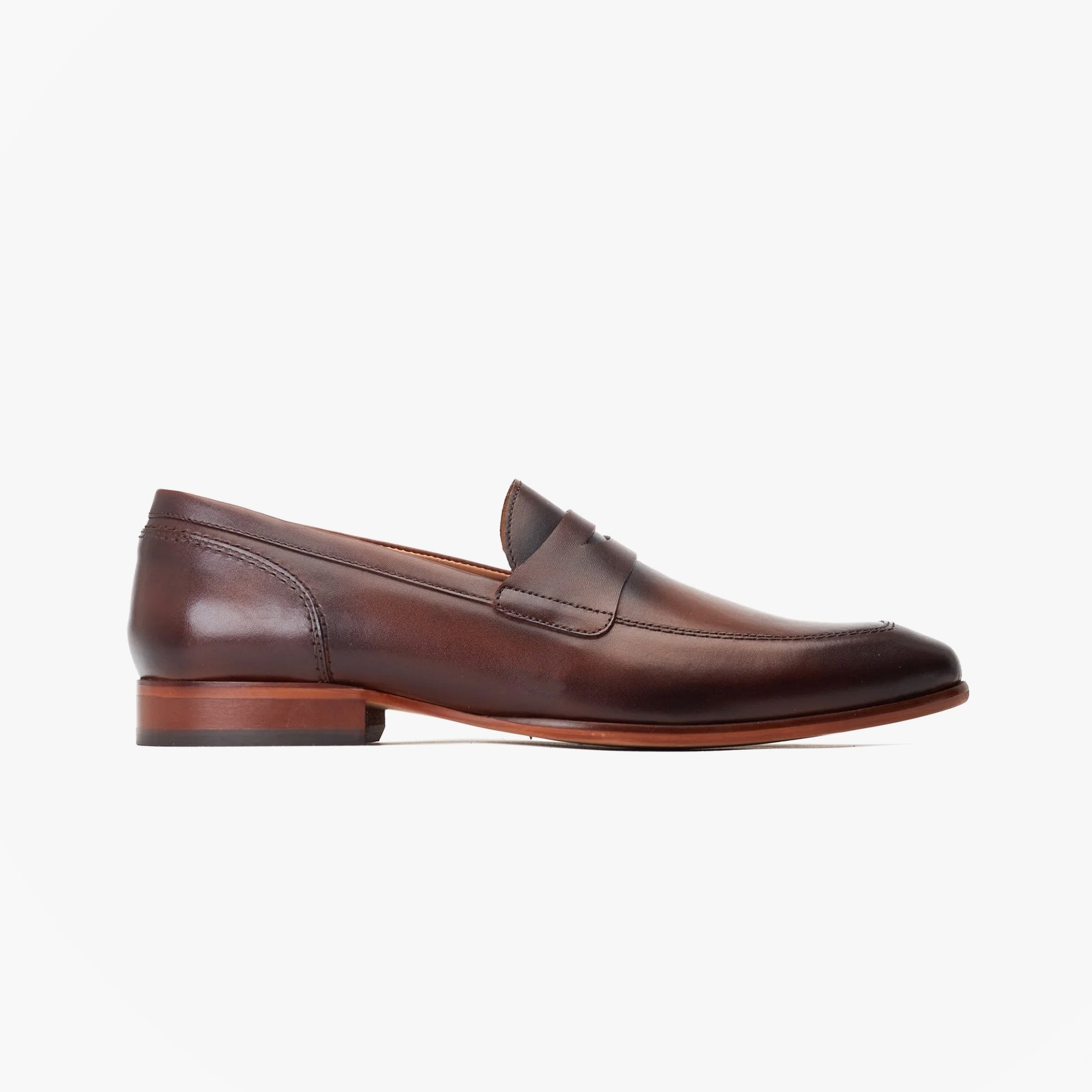 Base London BRUNO Mens Shoes Brown side view showing leather upper and low-top design.