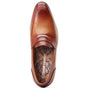 Base London BRUNO Mens Shoes Tan top view showing leather upper and blue patterned insole.