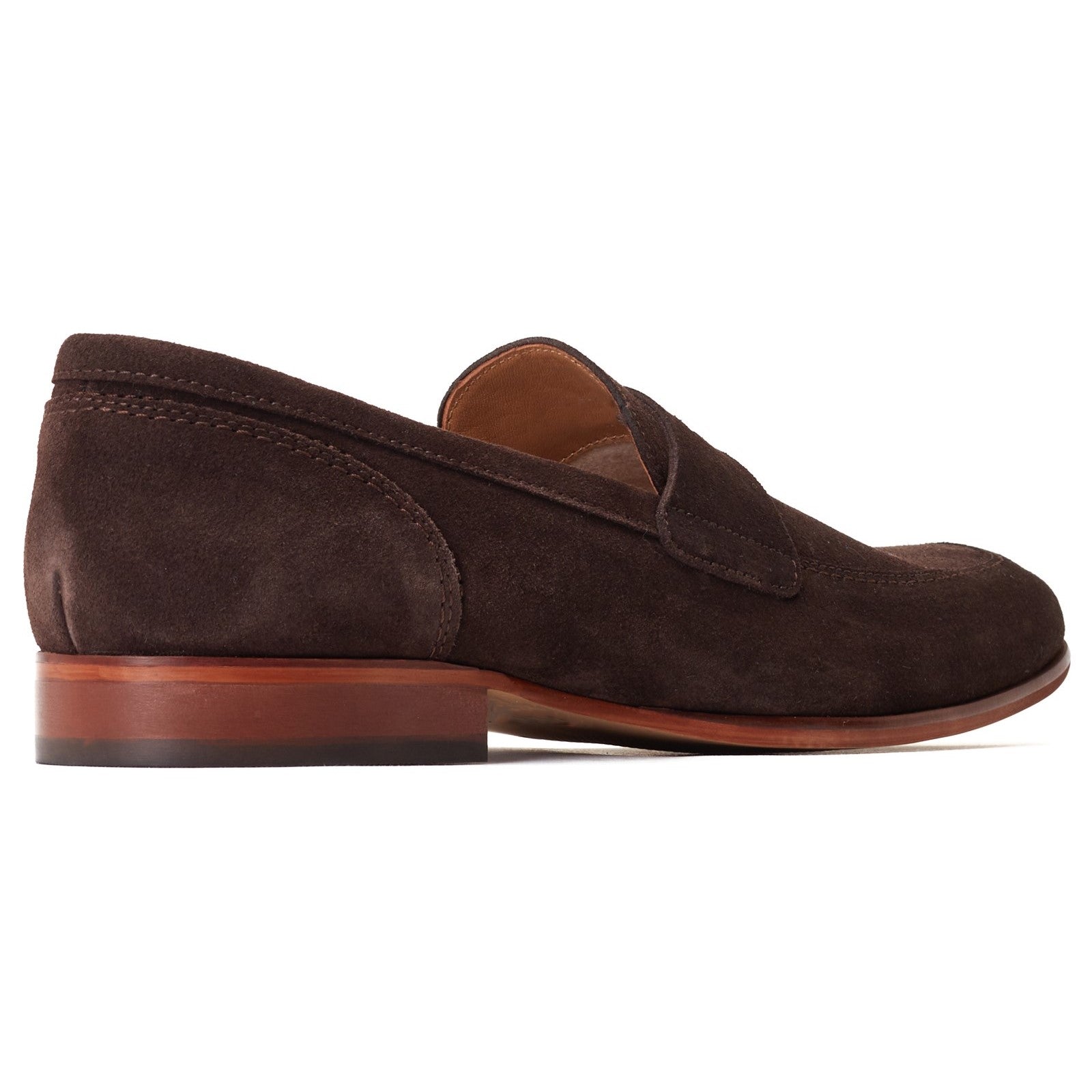 Base London BRUNO Mens Shoes Brown side view showing soft leather upper and slip-on design.