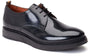 Base London ROLY Mens Shoes Black side view showing leather upper and lace-up closure.