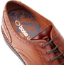 Base London JOE Mens Shoes Tan top view highlighting leather upper and lace-up closure.