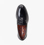 Base London SID Mens Shoes Black top view showcasing the leather loafer design and comfortable lining.