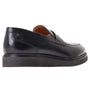 Base London SID Mens Shoes Black side view featuring leather upper and slip-on design.
