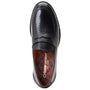 Base London SID Mens Shoes Black top view showing the stylish design and texture of the leather upper with slip-on feature.