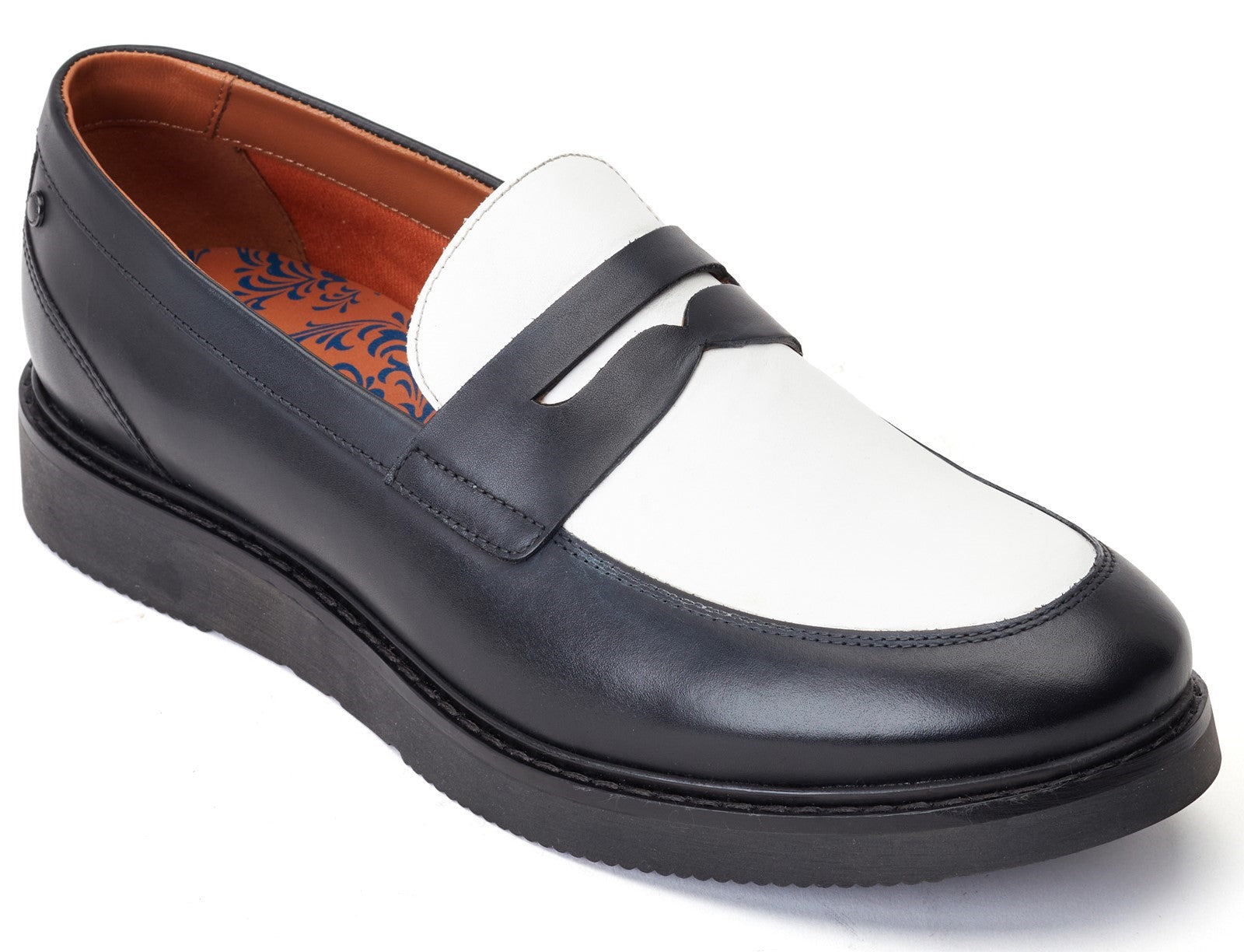 Base London SID Mens Shoes Black in a side view, highlighting the leather upper and almond toe design.