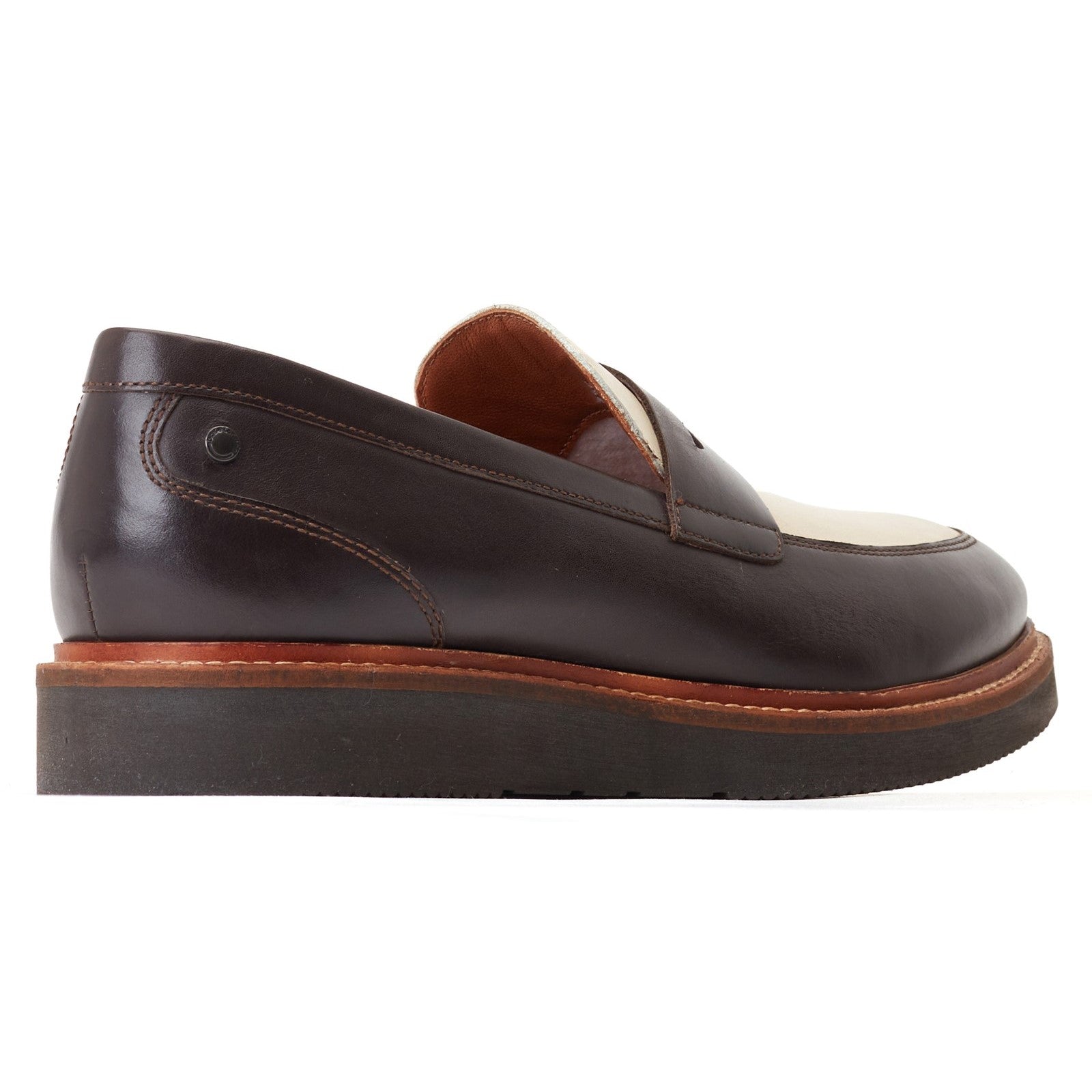Base London SID Mens Shoes Brown side view showing leather upper and slip-on design.