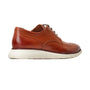 Base London FLIGHT Mens Shoes Tan side view showcasing leather upper and lace-up closure.
